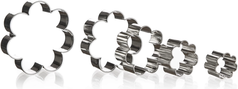 Komplet modelčkov za piškote cvet – 5 kosov