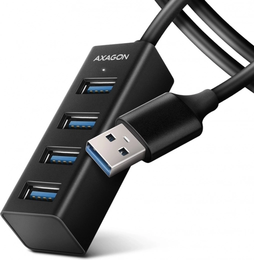 Mini kovinski USB razdelilnik 4× USB‑A 3.2 Gen 1 z 1,2 m kablom