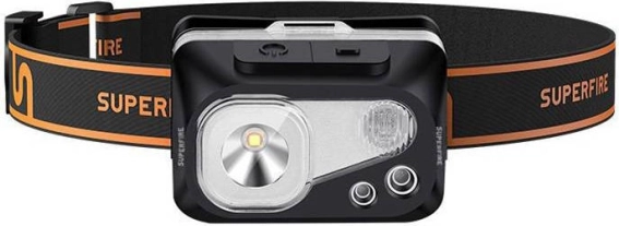Naglavna svetilka Superfire z USB polnjenjem 320lm