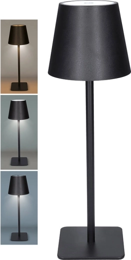 Solight LED polnilna svetilka Lucca 120 lm, z možnostjo zatemnjevanja, CCT, črna