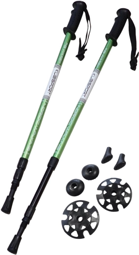 Kubisport treking teleskopske palice z antishock, zelene (1 par)