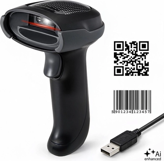 Qoltec čitalnik črtnih kod 1D in 2D z USB