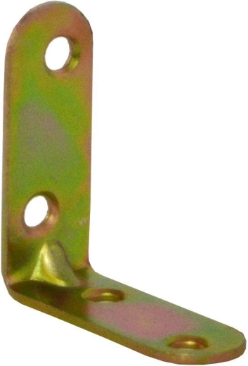 Montažni kotnik z vtisom 50 × 18 × 2 mm, rumeno pocinkan (20 kos)