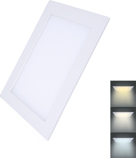 Solight LED mini panel za vgradnjo v spuščeni strop, kvadratni, CCT, 18 W