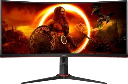 Ukrivljeni monitor za igralce 34 palcev 180Hz