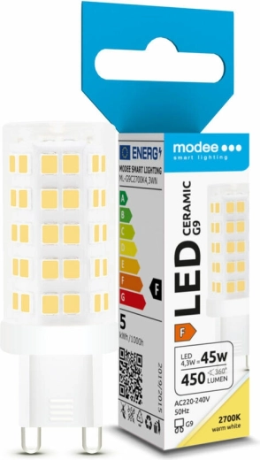 LED žarnica Modee Lighting G9 keramična 4,3 W topla bela