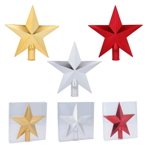 Vrh za božično drevo zvezda 20 cm plastika