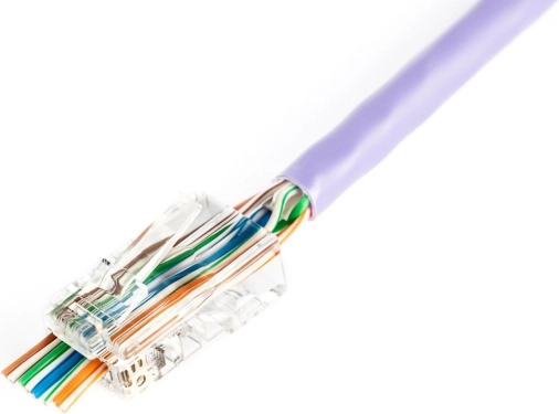 Prehodni konektor RJ45 (8P8C) Cat.5e, neoklopljen, AWG 26–24, pakiranje 100 kos