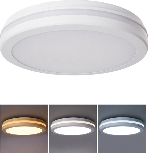Solight LED stropna in stenska svetilka Gari 26 W 2340 lm 3CCT IP65 30 cm bela