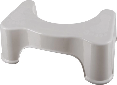 Ergonomic position for more comfortable toilet use