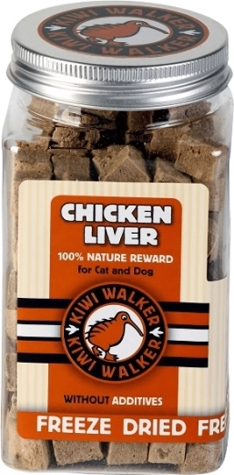 KiwiWalker z zamrzovanjem sušena piščančja jetra za pse 115 g