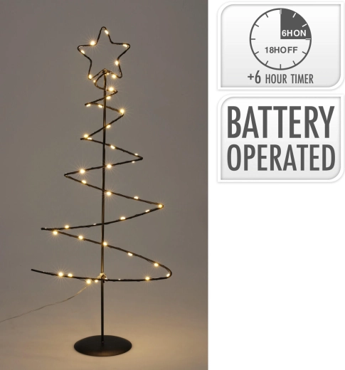 Decorative LED tree 53 cm – Black