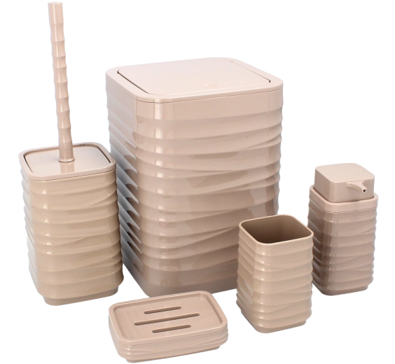 Kopalniški set 5 delov kvadraten rjav