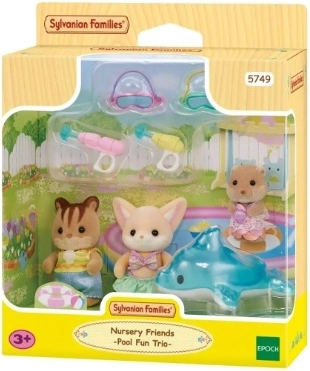 Sylvanian Families Poolside Fun – Trio of Babies with Accessories