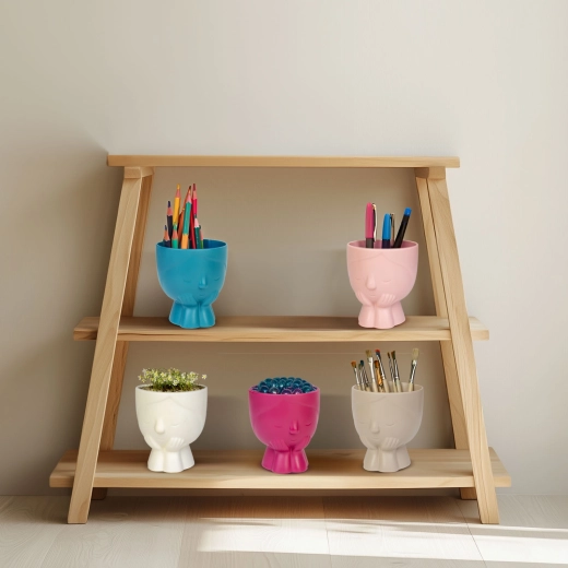 Decorative planter with a face 9 × 10 cm - 1 piece