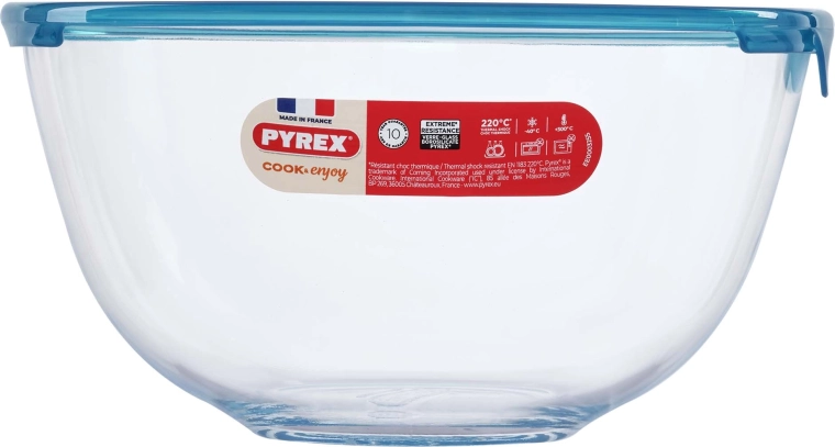Steklena skleda Pyrex s pokrovom, 2 l, 21 cm