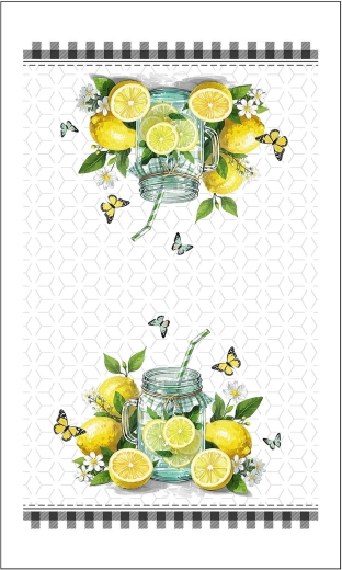 Bombažna kuhinjska krpa Limona 38 × 63 cm