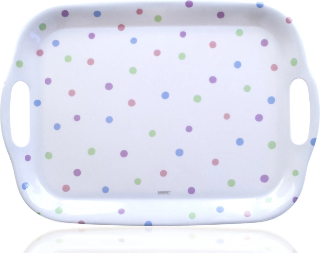 Melaminski pladenj PUNTO z ročaji 36 × 25,5 cm