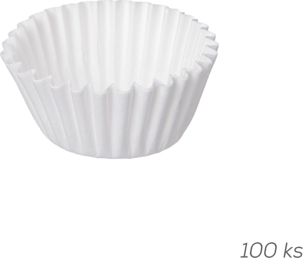 Slaščičarski papirnati košarček 3,1 cm bel 100 kos