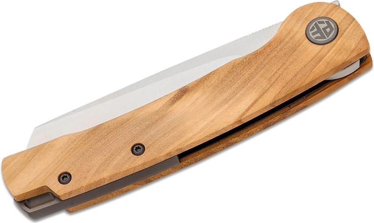 Olive wood and titanium clip