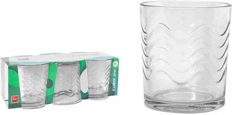 Set kozarcev Cubik 270 ml, 6 kosov, steklo