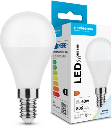 Modee LED žarnica Globe Mini G45 8,5 W E14 806 lm hladno bela