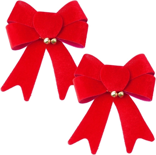 Christmas Velvet Bows 13 × 16 cm, 2 pcs