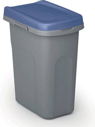 Koš za ločeno zbiranje odpadkov HOME ECO SYSTEM 40 l, siv z modrim pokrovom