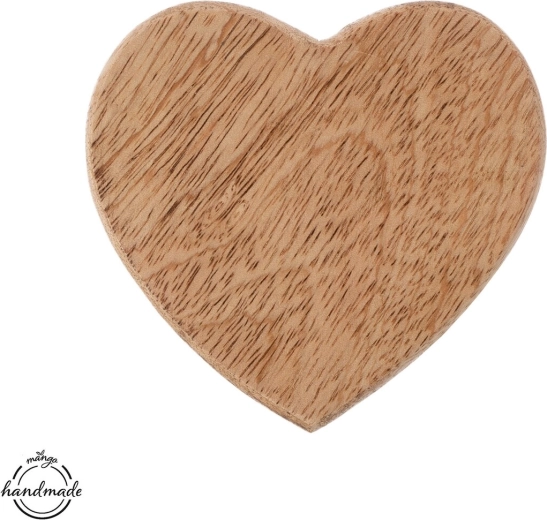 MANGO Heart-Shaped Wooden Coaster