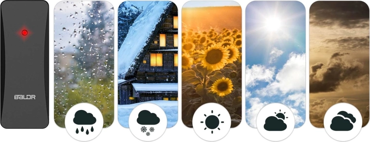 Širok razpon merjenja temperature in vlažnosti