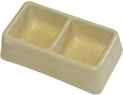 Betonska dvojna posodica za glodalce – mala, 165 × 90 × 50 mm