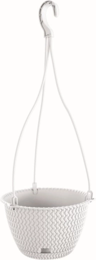 Viseči lonček za rože Splofy Round W 27 cm bel