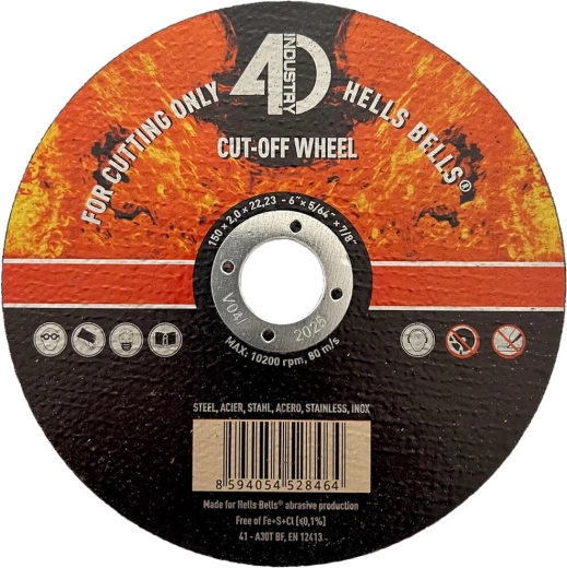 Rezalni kolut za jeklo in nerjaveče jeklo 150 × 2,0 × 22,2 mm