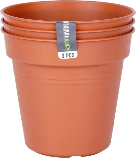 Set of 3 flower pots for easy coordinated planting