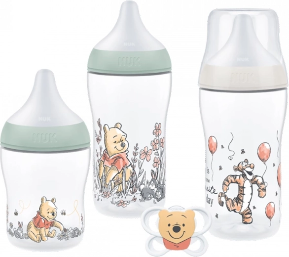 NUK Perfect Match Disney Winnie the Pooh komplet dojenčkih stekleničk in dudka