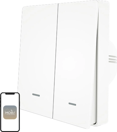 Moes two-channel smart light switch ZigBee 3.0 - 1 piece