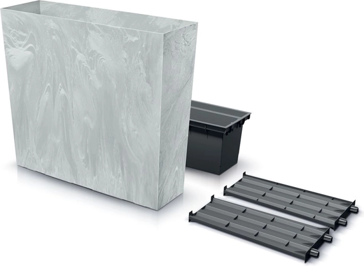 Visok korito URBI Case Beton Effect z vložkom 77 cm