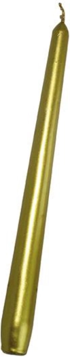 Zlate konične sveče Provence 24,5 cm