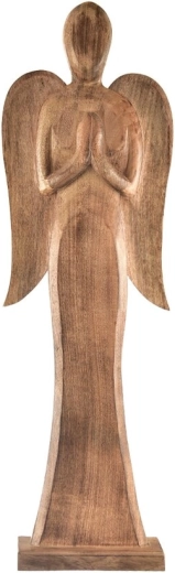Angel decoration made of mango wood, 78 cm