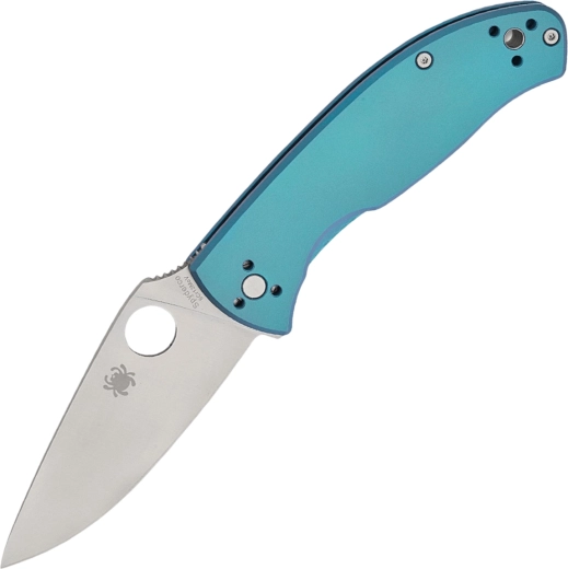 Žepni nož Spyderco Tenacious Blue, titanov ročaj, satensko rezilo 8,5 cm