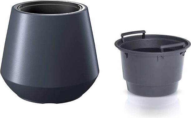 HEOS planter with insert anthracite 39.5 cm