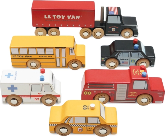 New York Wooden Vehicles Le Toy Van - 6 pcs