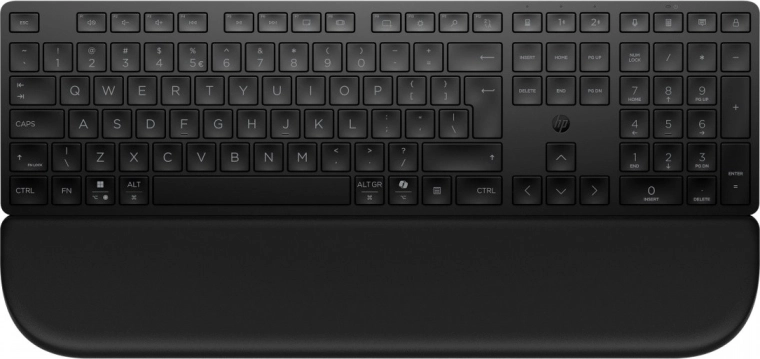 HP 580K brezžična večnapravna tipkovnica z oporo za zapestje