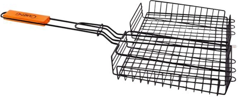 Globoka žar mreža Camping 31 × 24 cm, črna