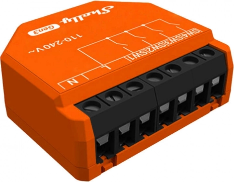 Shelly i4 gen3 prizorni upravljalnik wi‑fi/bluetooth