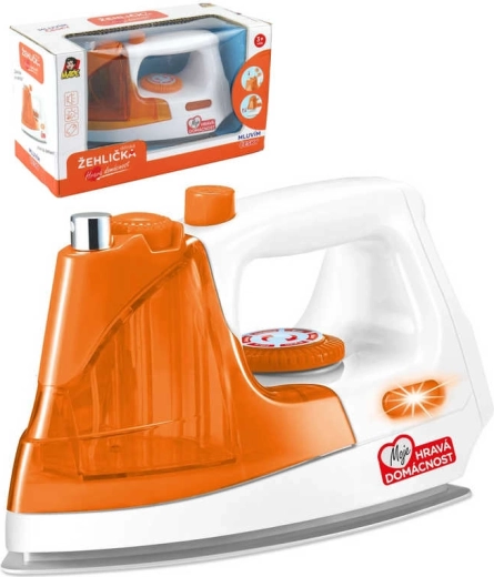 Children's steam iron with light, sound and water sprayer