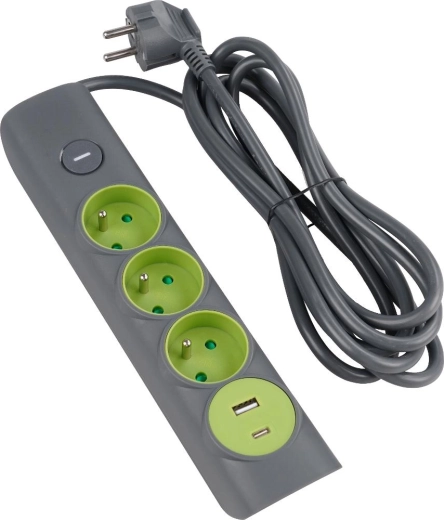 Podaljšek Retlux s 3 vtičnicami in USB, 1,4 m