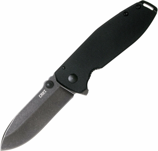 CRKT Squid XM Black žepni nož 7,5 cm Black Stonewash, črn G10