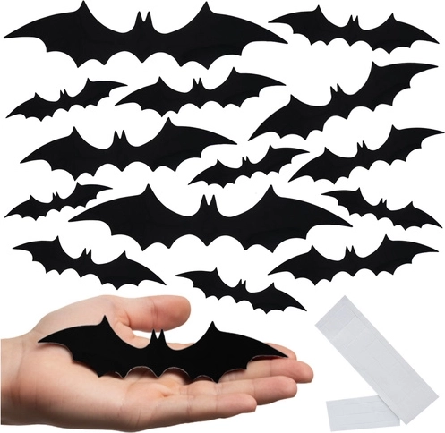 Ruhhy 3D bat stickers for Halloween 56 pcs
