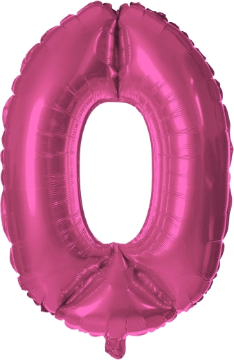 TORO Foil Balloon Number 0 30 cm – Pink